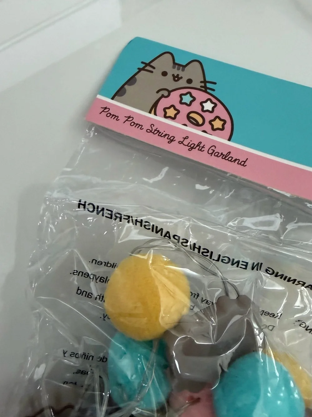 Pusheen Pom Pom String Light Garland - Pusheen Box Exclusive Winter 2020 - NWT